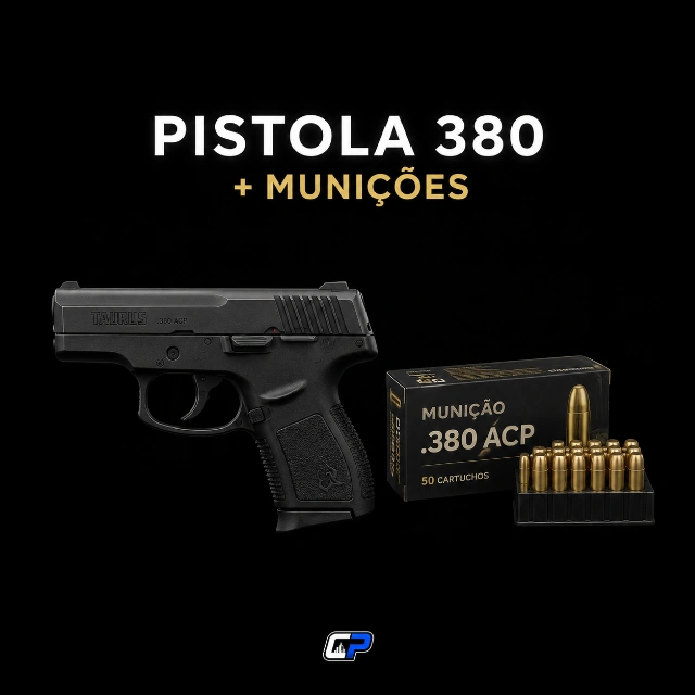 PISTOLA 380 + MUNIÇÕES